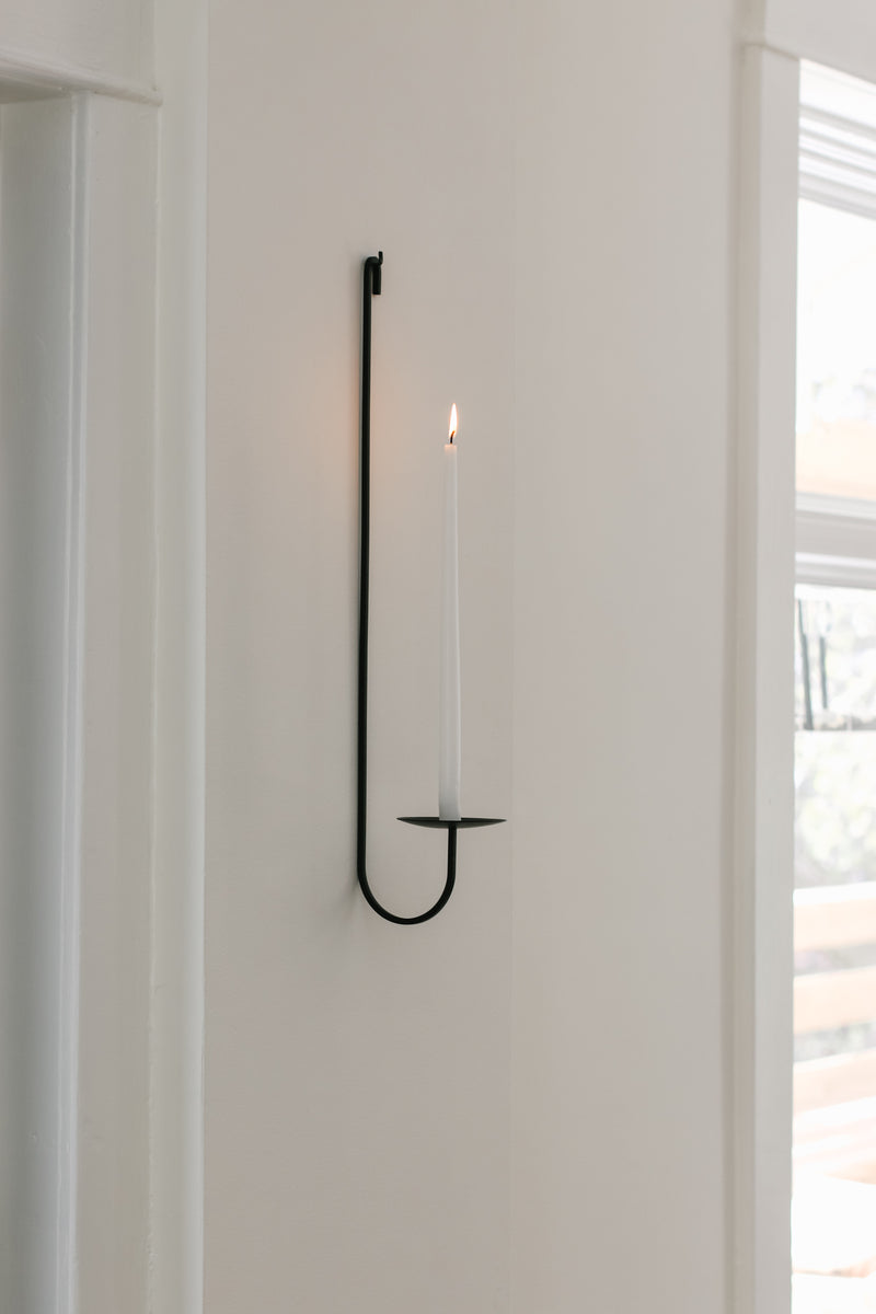 Iron Single Arm Candle Wall Sconce