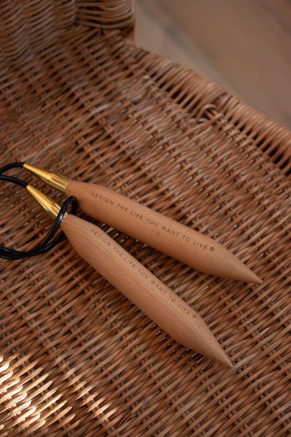 Birch circular knitting needles