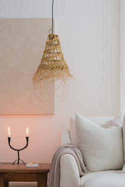 Handwoven Rattan Cone Pendant Shade