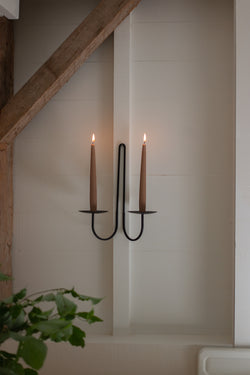 Iron Double Arm Candle Wall Sconce – Knowlton and Co.